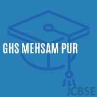 Ghs Mehsam Pur Secondary School Logo