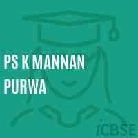 Ps K Mannan Purwa Primary School Logo