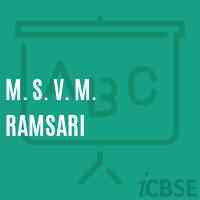 M. S. V. M. Ramsari Primary School Logo