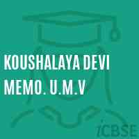 Koushalaya Devi Memo. U.M.V Secondary School Logo