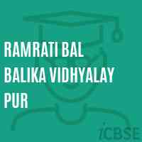 Ramrati Bal Balika Vidhyalay Pur Middle School Logo
