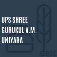 Ups Shree Gurukul V.M. Uniyara Middle School Logo