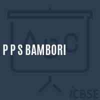 P P S Bambori Middle School Logo