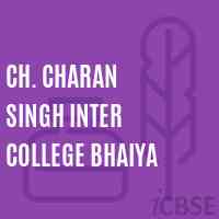 Ch. Charan Singh Inter College Bhaiya High School Logo