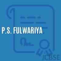 P.S. Fulwariya Primary School Logo