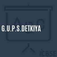 G.U.P.S.Detkiya Middle School Logo
