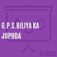 G.P.S.Biliya Ka Jophda Primary School Logo