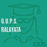 G.U.P.S. Ralayata Middle School Logo