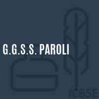 G.G.S.S. Paroli Secondary School Logo