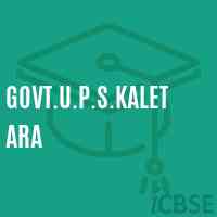 Govt.U.P.S.Kaletara Middle School Logo