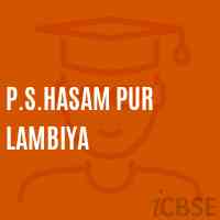 P.S.Hasam Pur Lambiya Primary School Logo