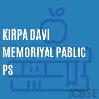 Kirpa Davi Memoriyal Pablic Ps Primary School Logo