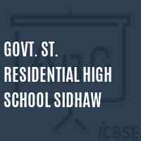 Govt. St. Residential High School Sidhaw Logo