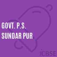 Govt. P.S. Sundar Pur Primary School Logo