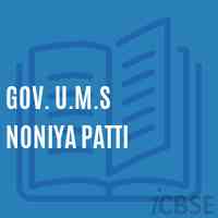 Gov. U.M.S Noniya Patti Middle School Logo