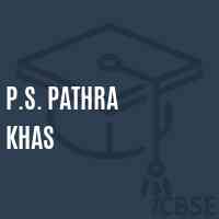 P.S. Pathra Khas Primary School Logo