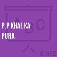 P.P Khal Ka Pura Primary School Logo