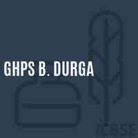 Ghps B. Durga Middle School Logo