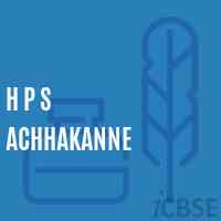 H P S Achhakanne Middle School Logo