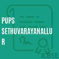 Pups Sethuvarayanallur Primary School Logo