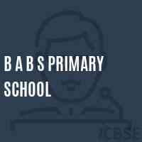 B A B S Primary School Logo