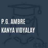 P.G. Ambre Kanya Vidyalay Secondary School Logo