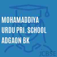 Mohamaddiya Urdu Pri. School Adgaon Bk Logo