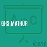 Ghs.Mathur Secondary School Logo