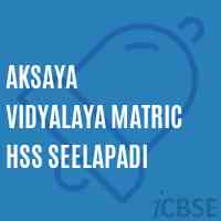 Aksaya Vidyalaya Matric Hss Seelapadi Senior Secondary School Logo