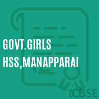 Govt.Girls Hss,Manapparai High School Logo