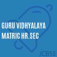 Guru Vidhyalaya Matric Hr.Sec Senior Secondary School Logo