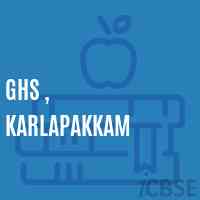 Ghs , Karlapakkam Secondary School Logo