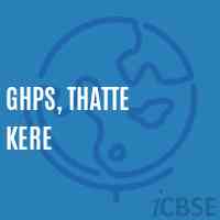 Ghps, Thatte Kere Middle School Logo