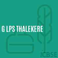 G Lps Thalekere Primary School Logo