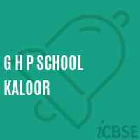 G H P School Kaloor Logo