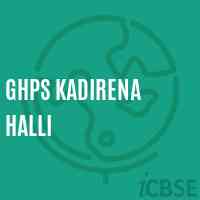 Ghps Kadirena Halli Middle School Logo