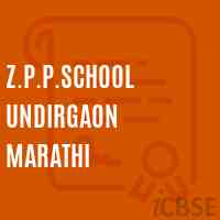 Z.P.P.School Undirgaon Marathi Logo