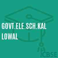 Govt.Ele.Sch.Kallowal Primary School Logo