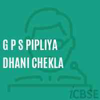 G P S Pipliya Dhani Chekla Primary School Logo