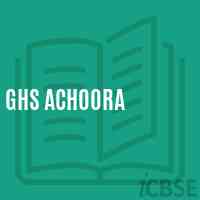 Ghs Achoora Secondary School Logo