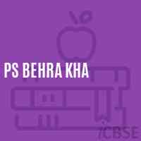 Ps Behra Kha Primary School Logo