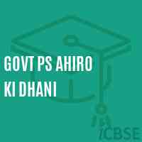 Govt Ps Ahiro Ki Dhani Primary School Logo