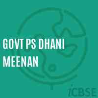 Govt Ps Dhani Meenan Primary School Logo