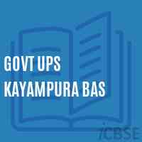 Govt Ups Kayampura Bas Middle School Logo