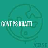 Govt Ps Khatti Primary School Logo