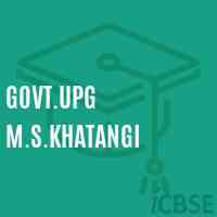 Govt.Upg M.S.Khatangi Middle School Logo