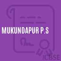 Mukundapur P.S Primary School Logo