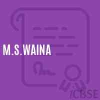 M.S.Waina Middle School Logo