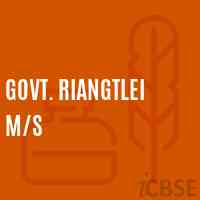 Govt. Riangtlei M/s School Logo
