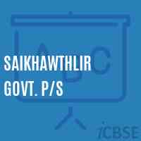 Saikhawthlir Govt. P/s Primary School Logo